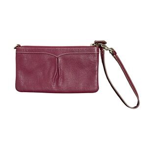 Dooney & Bourke Maroon Leather Wristlet